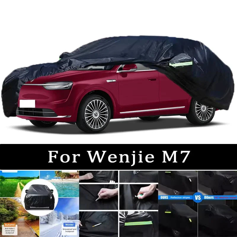 

Car Cover For Wenjie M7 - Outdoor Full Body Protection Waterproof Dustproof Heat-Resistant All-Season Use Car Accessories