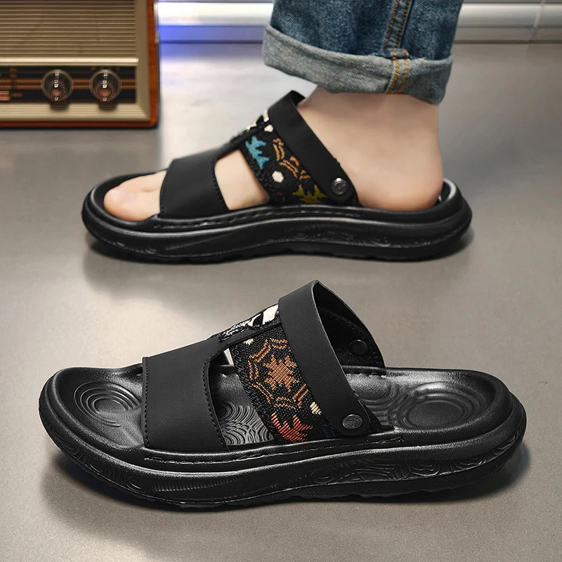 

Hot Selling Summer Men One Strap Beach Slippers Minimalist Soft Sole Casual Non Slip Daily Outdoor Leisure Footwear