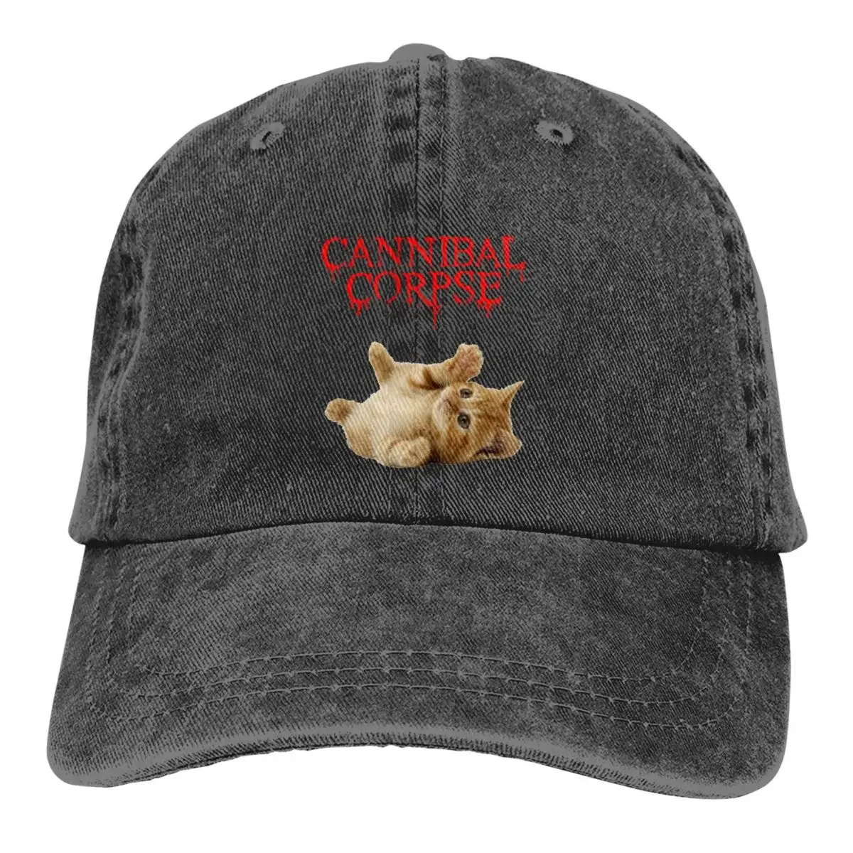 Vintage Cannibal Corpse Death Metal Band Baseball Cap for Men Women Distressed Washed Snapback Cap Outdoor Activities Hats Cap