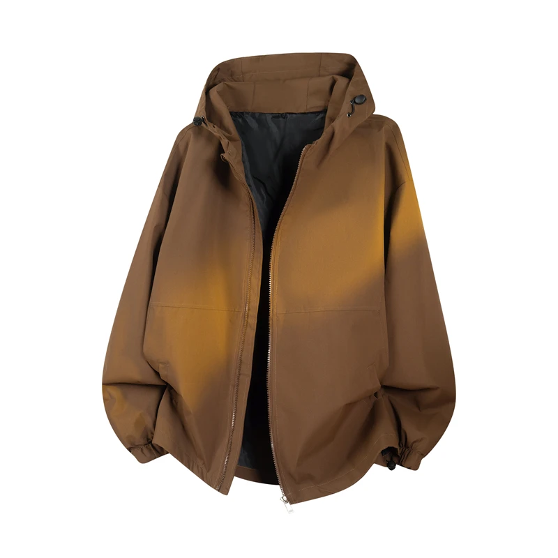 

Outdoor Hooded Jaet Men's Spring Autumn Loose Fit Windproof Sports Casual Hiking Clothing Polyester Fabric Youth Faion