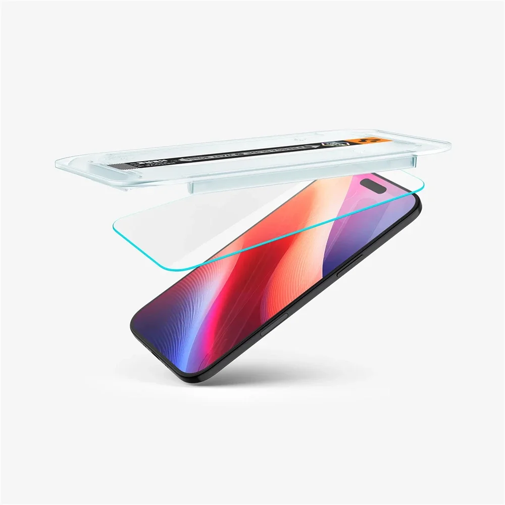 2 SZT. Spigen Glas.tR EZ Fit Szkło Hartowane z Ochroną Czujnika, Folia Ochronna na Ekran o Wysokiej Rozdzielczości do iPhone 17 Pro Max 16 15 14 Plus — zdjęcie produktu 6