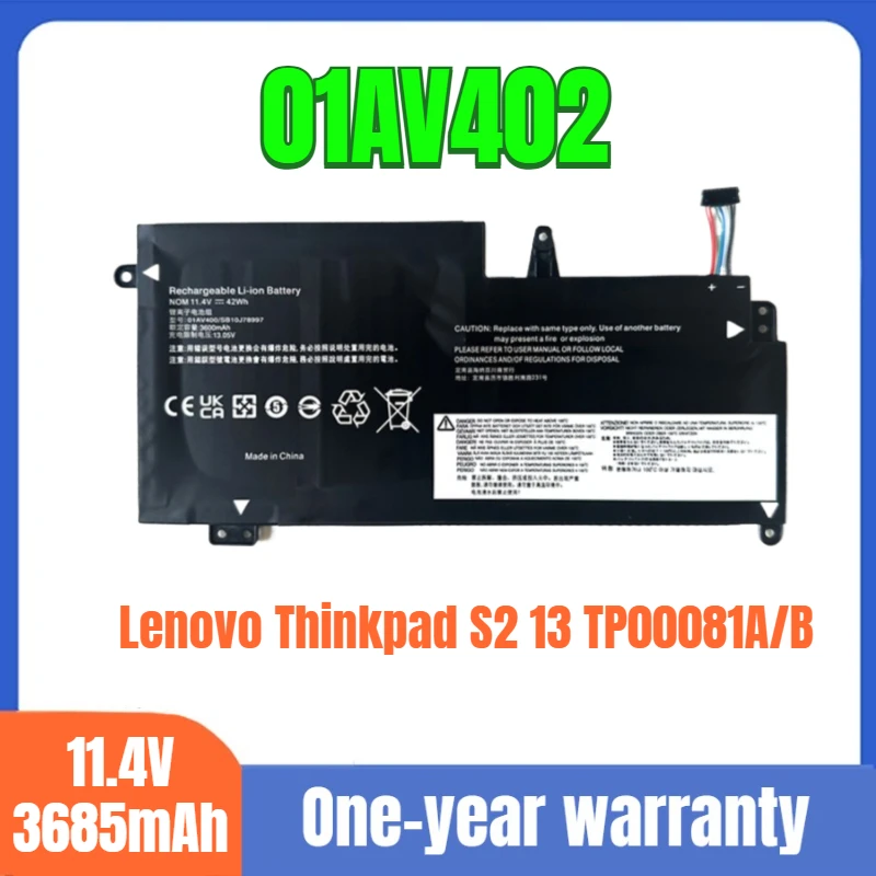 

01AV402/435/400 аккумулятор для ноутбука Lenovo, подходит для Lenovo Thinkpad S2 13 TP00081A/B, оригинальный высококачественный литий-ионный аккумулятор
