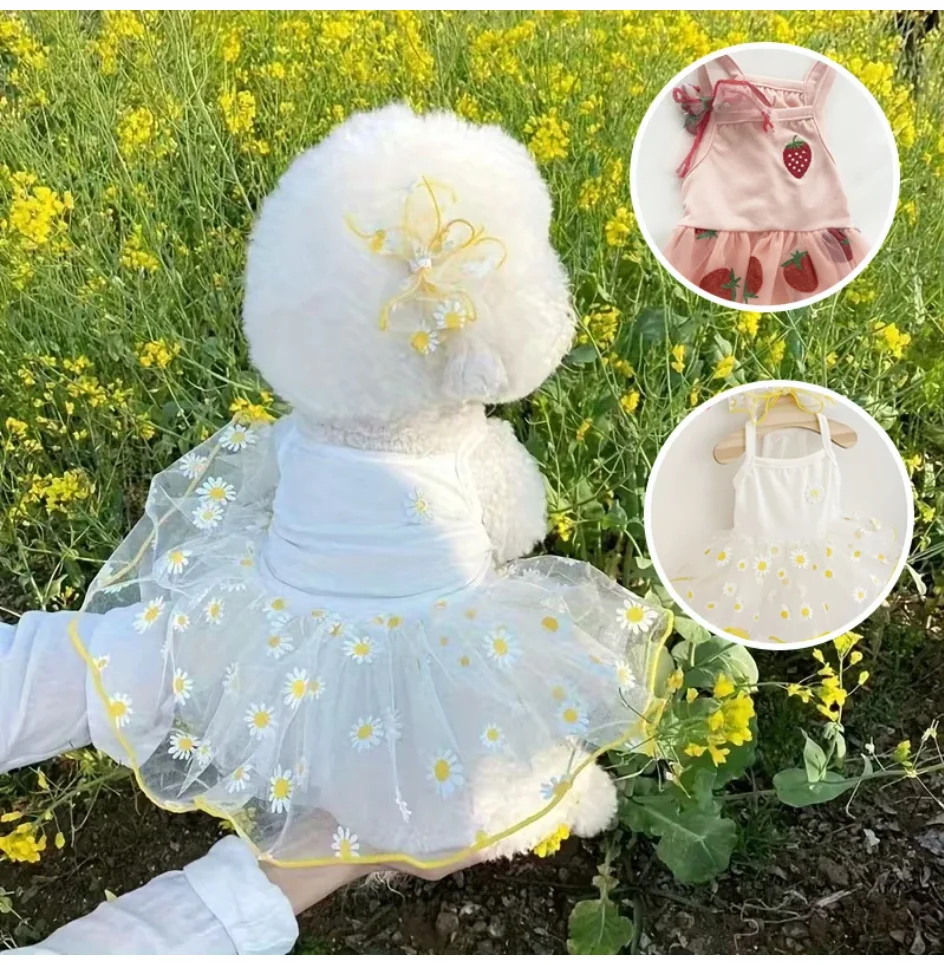 

Summer Thin Puppy Princess Skirt Dog Clothes Cute Pet Dog Dress for Small Dogs Chihuahua York Clothing Pet Supplies