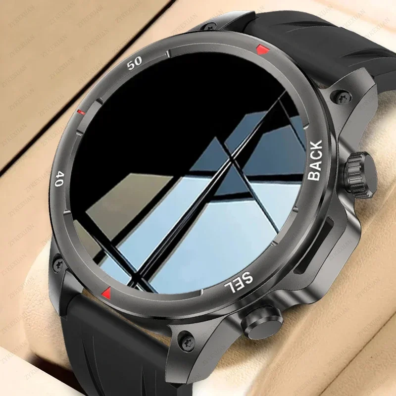 

2024 New Men's Smartwatch - HD Large Screen with Flashlight. Bluetooth Call. Heart Rate & NFC. Waterproof. GPS for Sports.