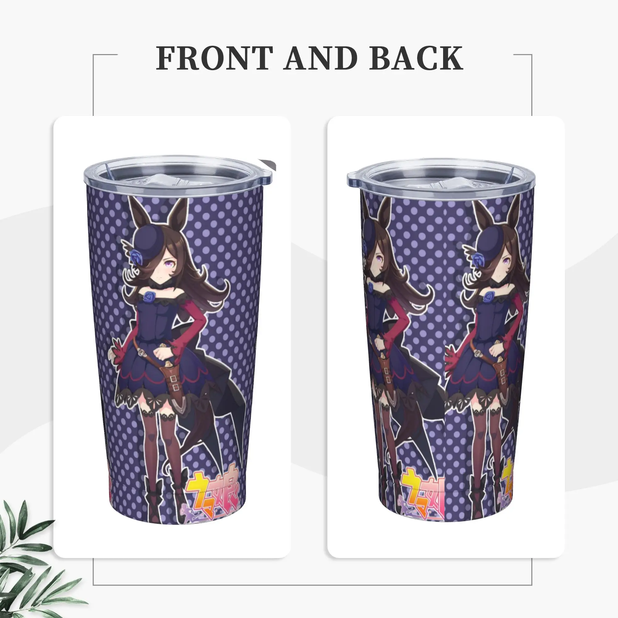 Stainless Steel Tumbler Rice Shower Umamusume Pretty Derby Thermal Cups  Keep Heat Cold and Hot Mugs Cup Travel Water Bottle