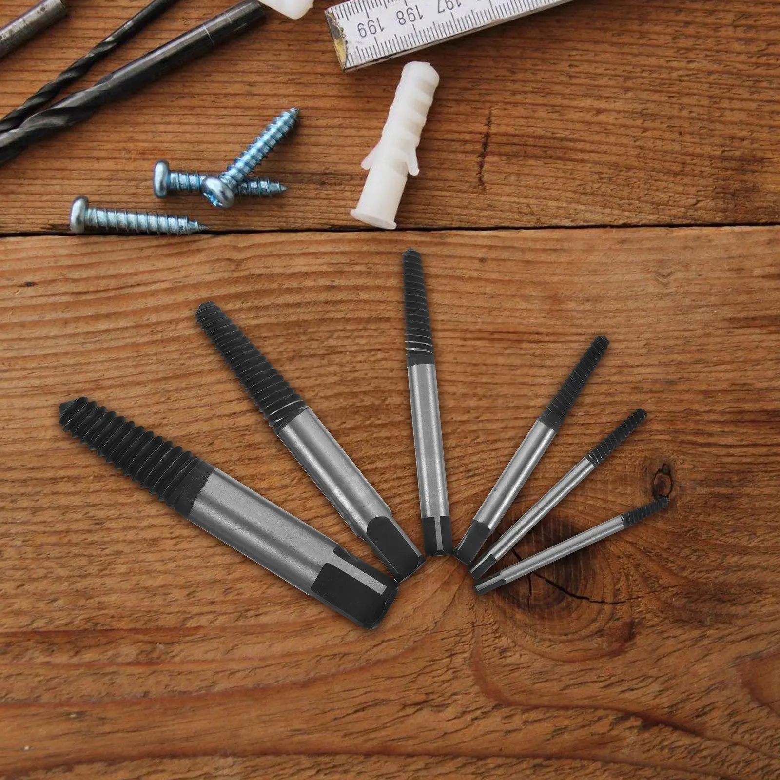 6Pcs Premium Screw Extractor Kit Broken Bolt Remover for Damaged Stripped Screw Removal Tiny Bolt Extraction Multimaterial