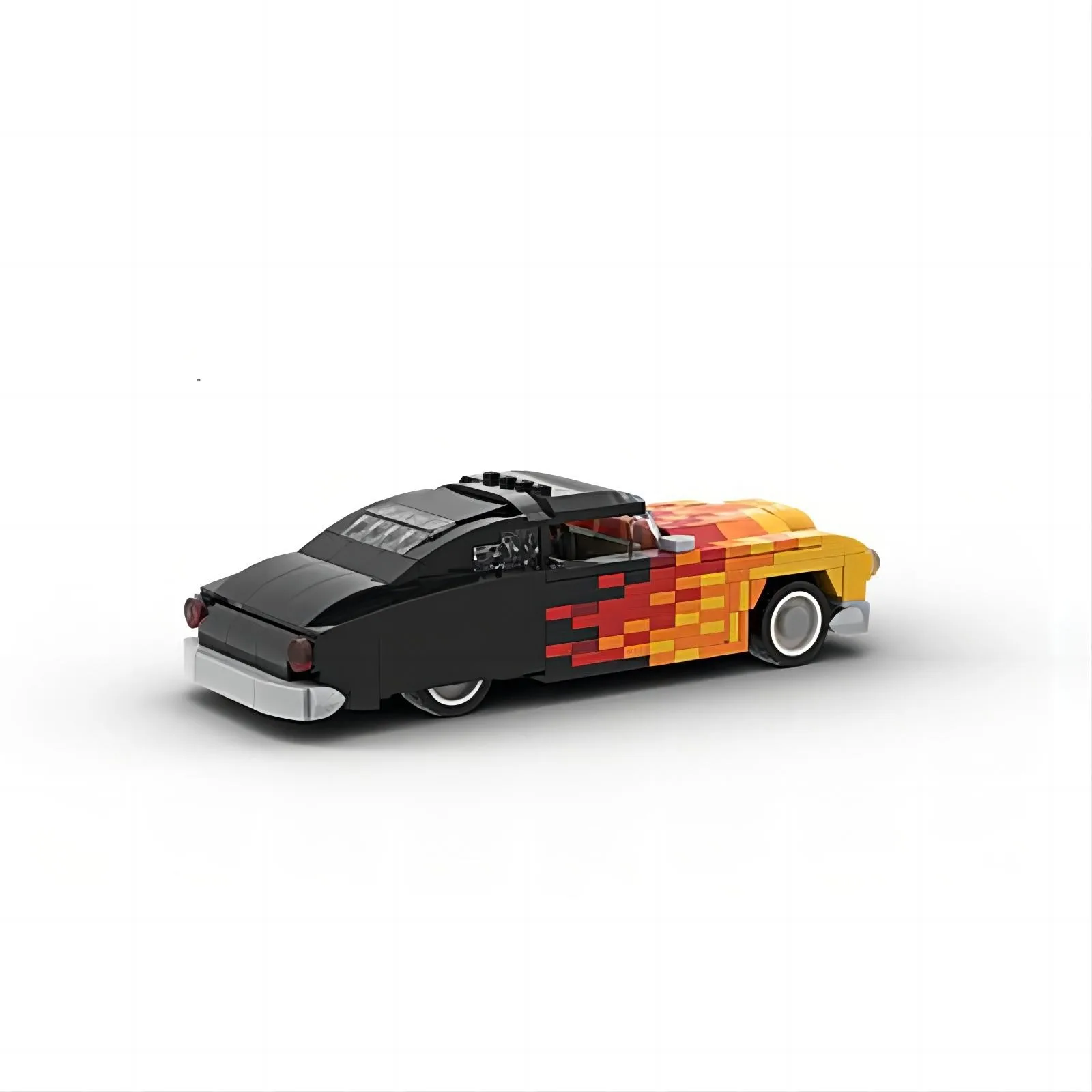 Hot flame Sports Car Building Block Creative City Vehicle Classic Car Model Bricks Desktop Display Toys For Kids XMAS Gifts