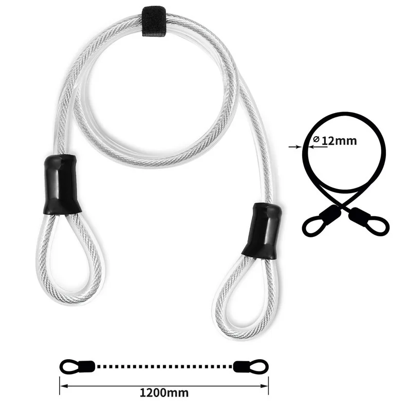 Bike Lock Cycling Strong Steel Cable Lock Anti-theft Security Steel Chain Outdoor Motorcycle Helmet Folding Bicycle Accessories