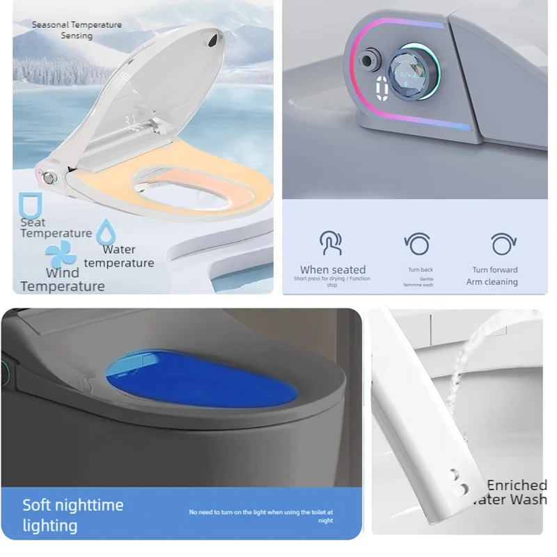 Smart App Toilet Seat with Bidet Toilettes Japonais Cuvette Japonaise Wc Digital Tapa Inodoro Inteligente Seat Electric Bidet