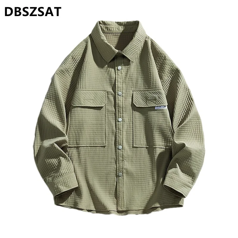 

2023 Casual Cotton Men Clothing Summer Breathable Black Shirts Fashion Men Long Sleeve Tops Luxury Male Shirts With Collar 4XL