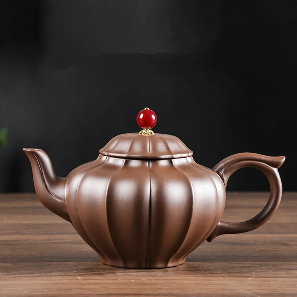 Yixing Purple Clay Pot Water Chestnut Laughing Cherry Handmade Large Household Kungfu Tea Cup Capacity Kettle