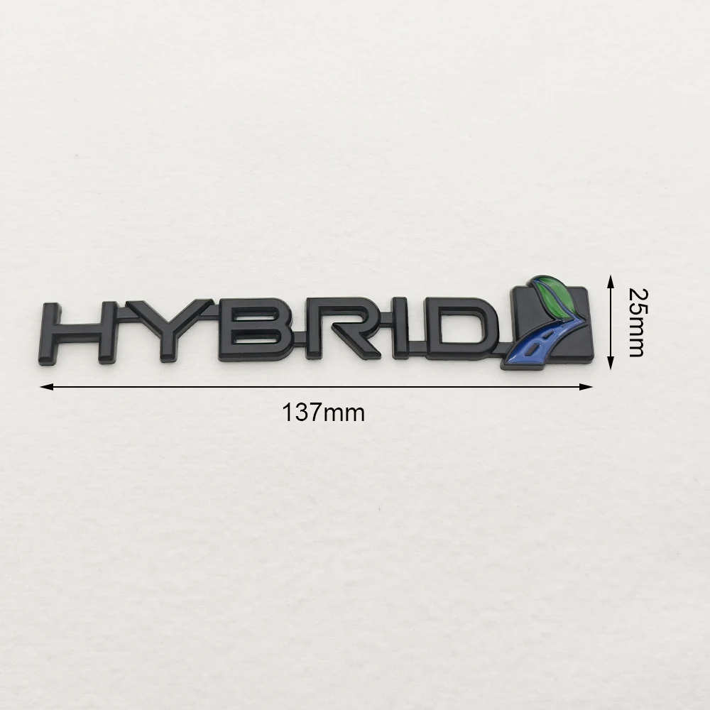 الهجينة شعار سيارة ملصق ثلاثية الأبعاد شعار معدني الجذع الحاجز شارة ملصق مائي اكسسوارات لتويوتا أكورد بريوس كامري كراون أوريس Rav4 أكوا