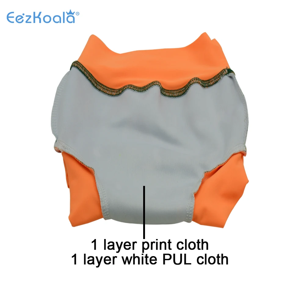 Eezkoala natação do bebê de cintura alta natação nappies potty treinamento calças bebê banho meninos meninas impresso pano fraldas sandwich