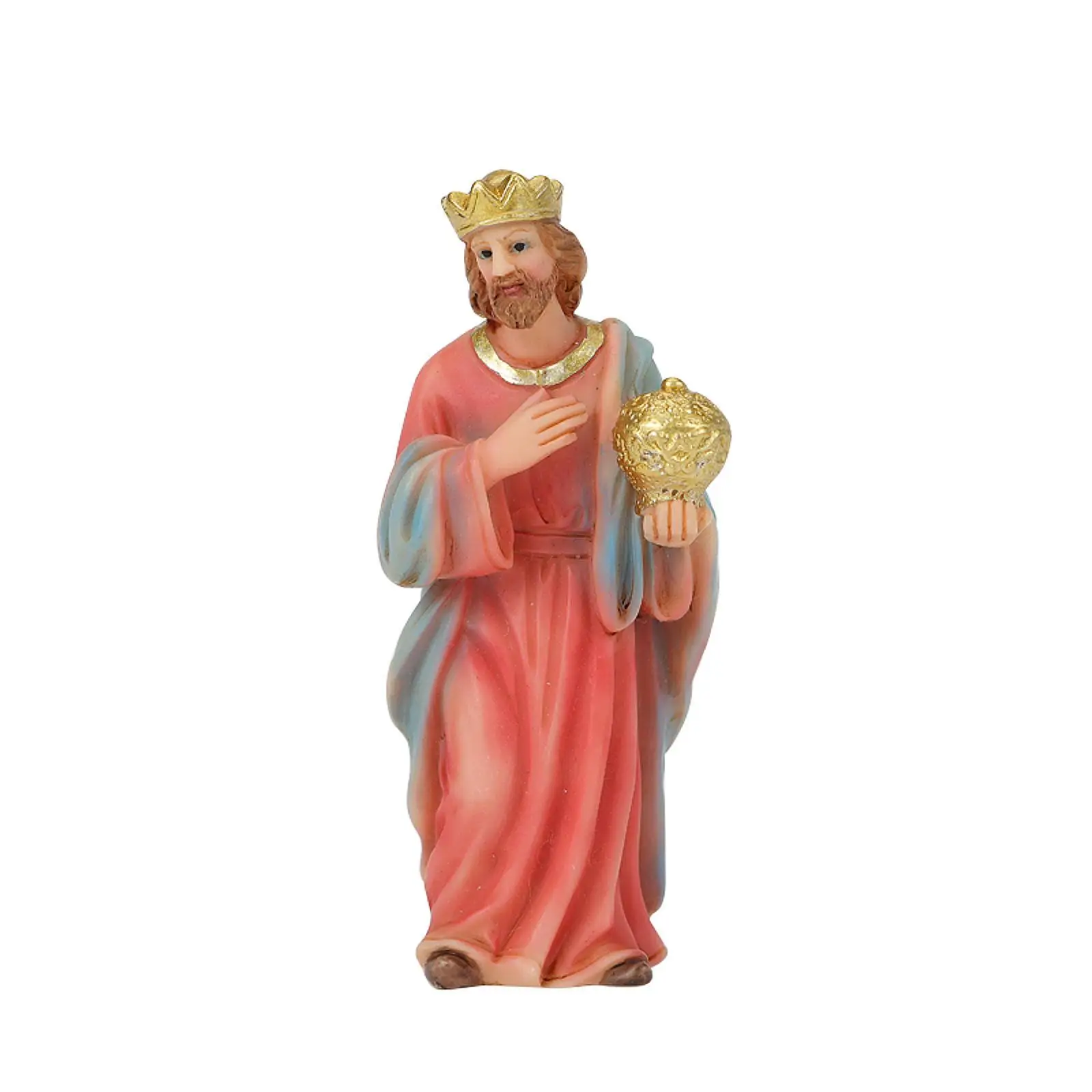 Miniature Nativity Scene Set Resin Christmas Statue Tabletop Decorative Figurine for Living Room Decor