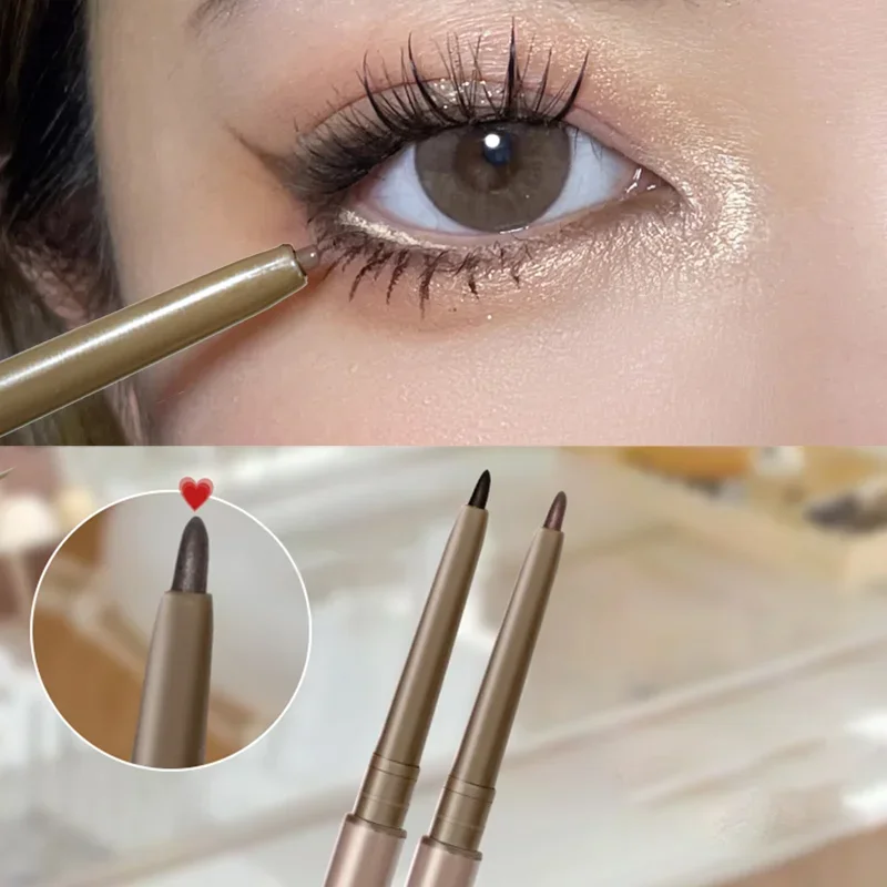 Waterdichte Eyeliner Gel Potlood Matte Liggende Zijderupsen Pen Bruin Zwart Blijvend Niet Bloeiend Sneldrogende Eyeliner Pen Ogen Make-Up