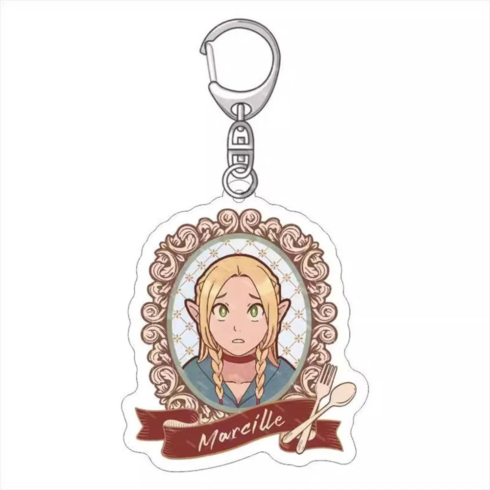 6cm Charm Anime  Dungeon Meshi Acrylic Keychain Model Cosplay Characters Ornament Accessories Goods Collection Gifts 14pcs