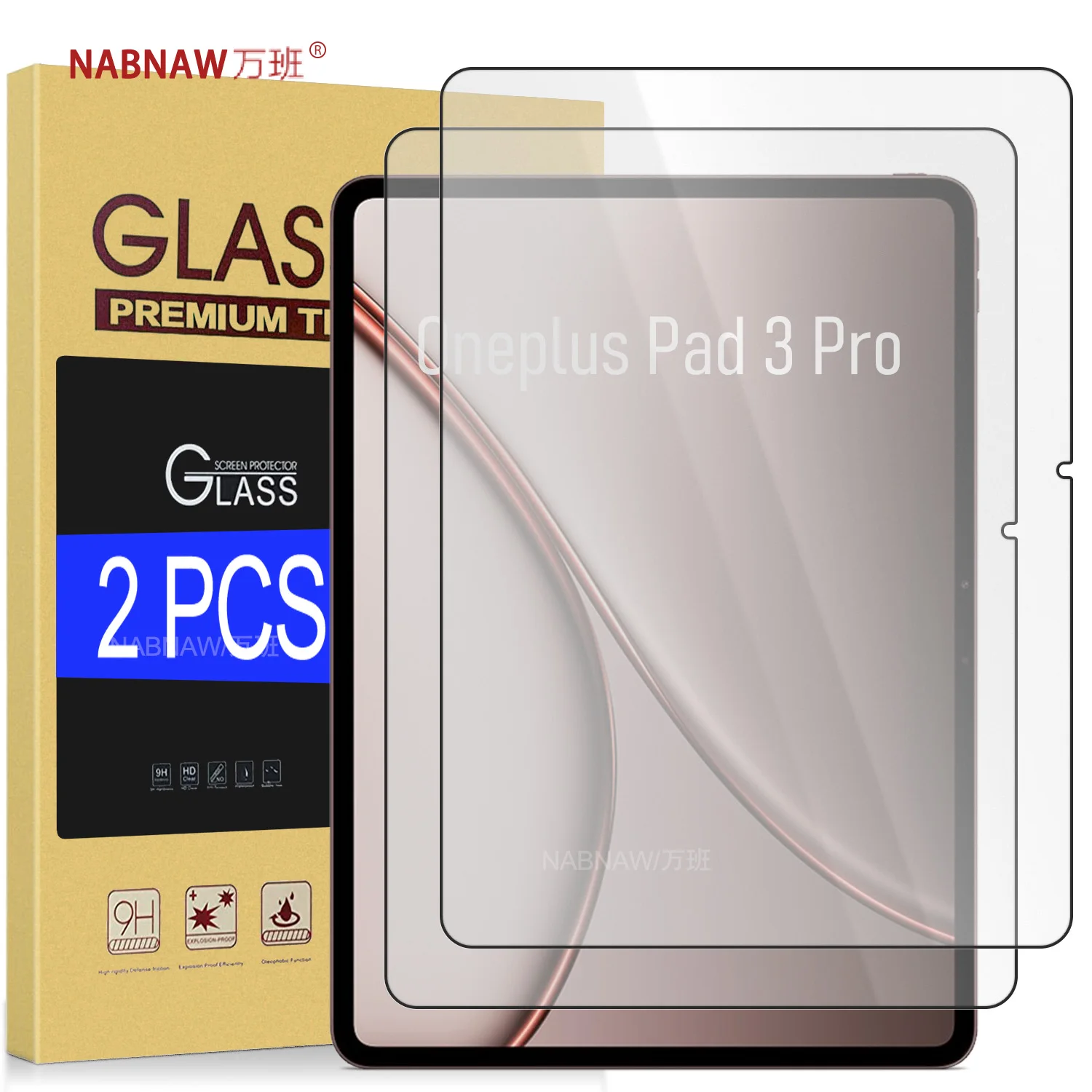 On Oneplus Pad 3 Pro Tempered Glass Film Screen Protector For Oneplus Pad 3 Pro 13.2-inch HD Damage-Proof Guard 2-Pieces