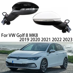 Car Rearview Mirror Assembly For Volkswagen VW Golf 8 MK8 2019 2020 2021-2023 Auto Electric adjustment Heating Electric Folding