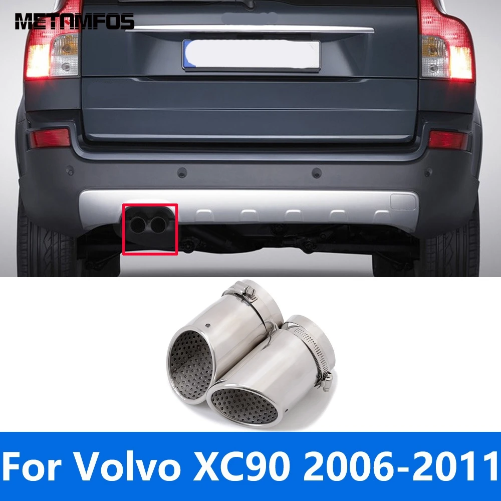 For Volvo XC90 XC 90 2006 2007 2008 2009 2010 2011 Stainless Steel Exhaust Systems Muffler Tip Silencer Tail Pipe Accessories