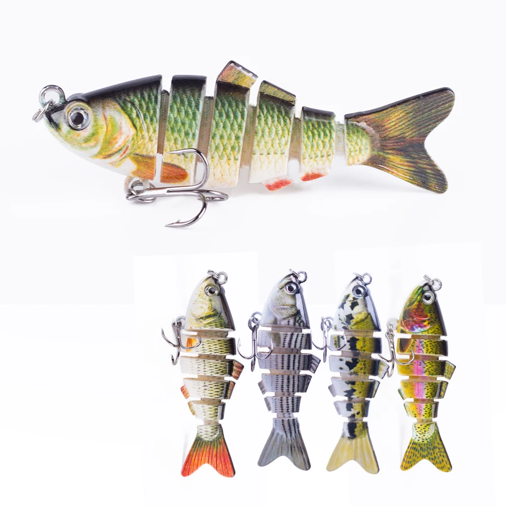 Hanlin The New 7cm 8.5g Mini Multi Jointed Shad Swimbait Fishing Lure Segmented Wobble Bait Fishing Crankbait Tackle For Bass