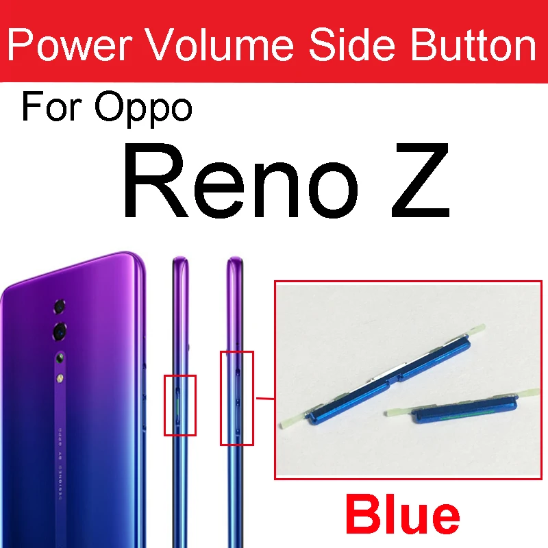 Power On Off Side Button For OPPO Reno 2 Z 2Z 2F Volume Up Down Side Button Power Volume Side Keypads Flex Cable Repair Parts