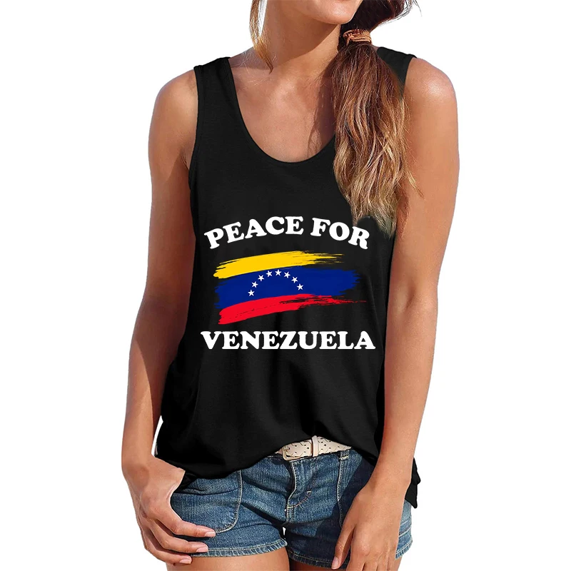 Funny Mange T-shirt Women Aesthetic Ulzzang Vest Tee Shirt Venezuela Graphic Y2k Tank Tops Vintage Gothic Tshirt Clothes Femme