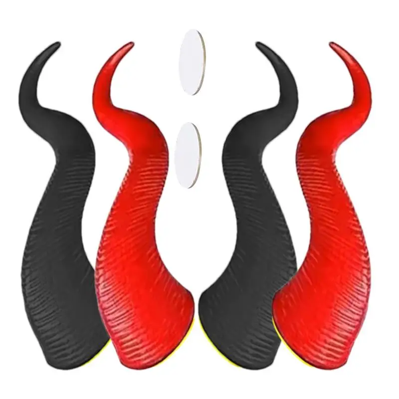 2Pcs Motorcycle Helmet Horns Motorcycle Helmet Decoration Devil Horns Motobike Styling Helmet Decoration Sticker Accessories