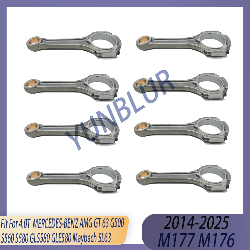 

8x Engine Connecting Rod Kit Fit 4.0 T M177 M176 GAS 14-25 For MERCEDES-BENZ AMG GT 63 G500 S560 S580 GLS580 GLE580 Maybach SL63