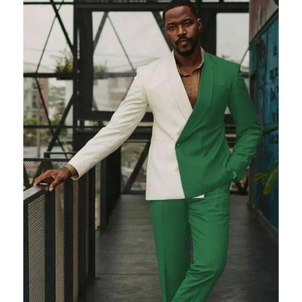

Double Tone Men's Suit Double Breasted High Quality Formal Occasion Male Clothing 2 Pieces Jacket Pant Banquet Celebrity 2025