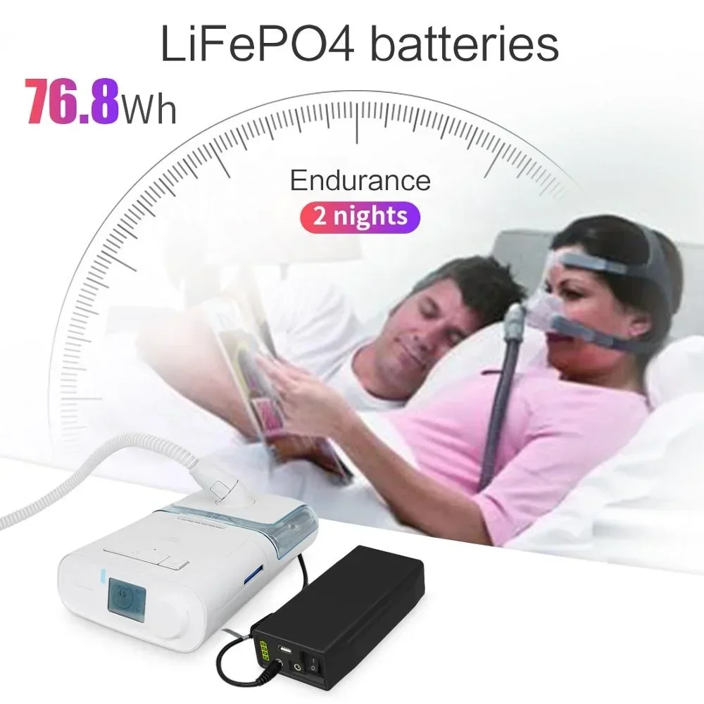 Deep Cycle Rechargeable Lifepo4 Battery 83.2Wh Lithium Ion 2000+ Cycle Batterie 12.8V 6500mAh Portable CPAP Battery