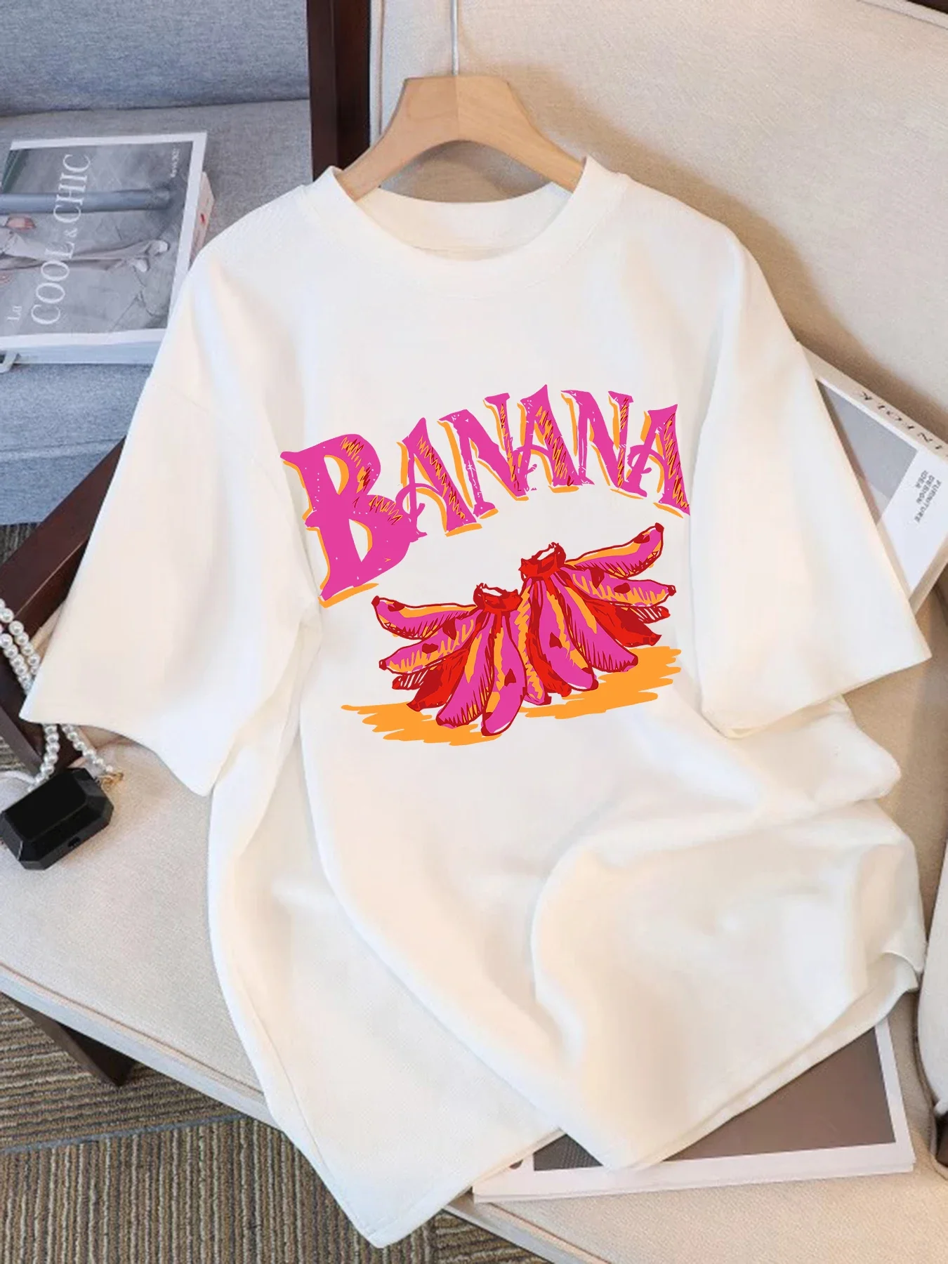 Damenmode Basic Hip-Hop Style Sommer Print Top Y2K Top Harajuku Grafik T-Shirts Persönlichkeit Vintage Sommer Streetwear