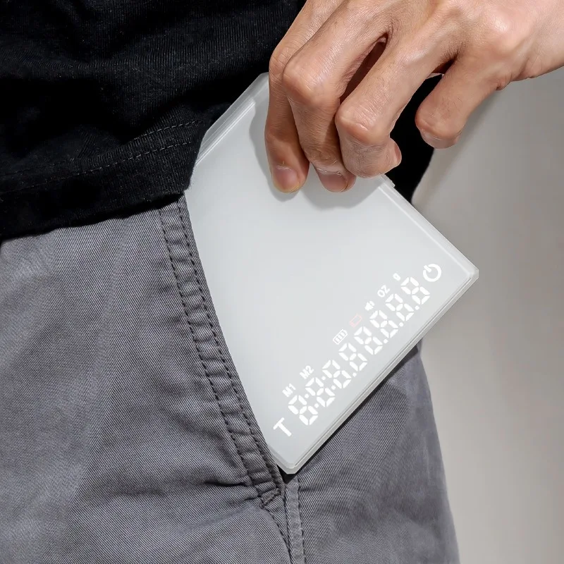 Digital Coffee Scale mini Usb digital Rechargeable coffee scal Espresso Scales kitchen High-Precision weight electronic scale