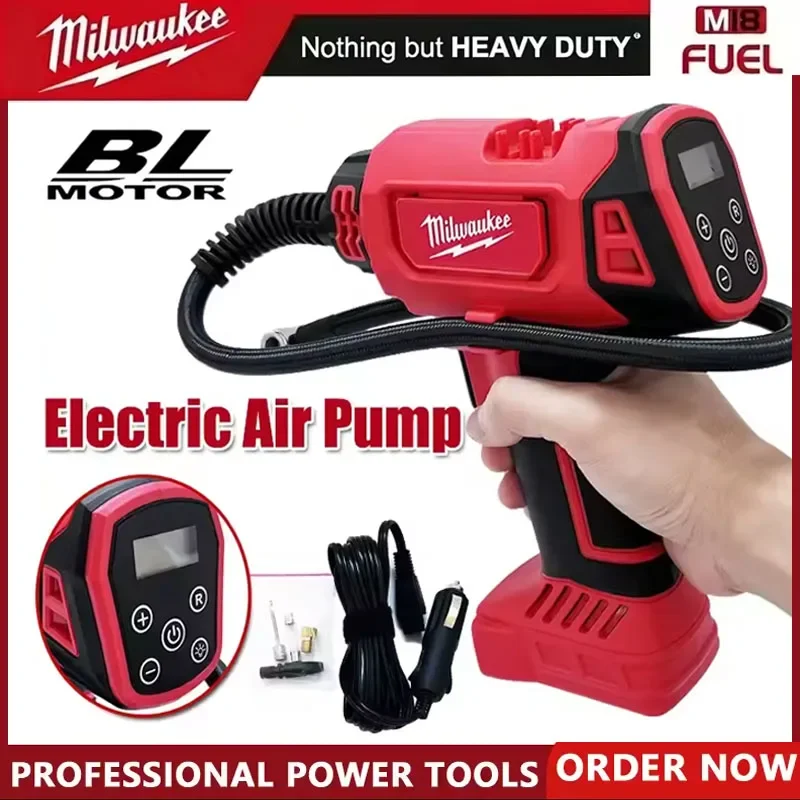 

Milwaukee 18V Battery Cordless Electric Air Pump Handheld Tire Inflator Automatic Car Compressor Rechargeable