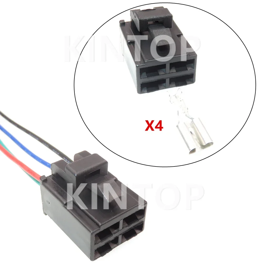 1 Set 4 Pins 7123-2446 Auto Large Curent Electric Cable Unsealed Socket AC Assembly With Wires Car High Power Wiring Connector