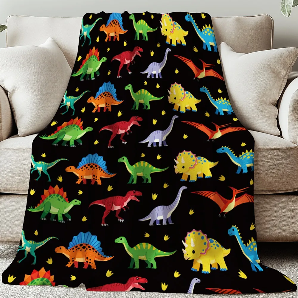 Rectangle Velet Blanket for Household Items Decoration Supplies Dinosaur 150x130cm