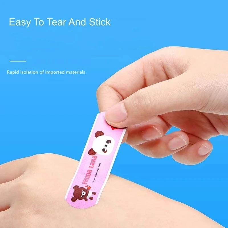 120Pcs/lot Cartoon Animal Pattern Children\'s Catch Hemostatic Patch First-Aid Children Strip Emergency Kit Wound Plaster Patches