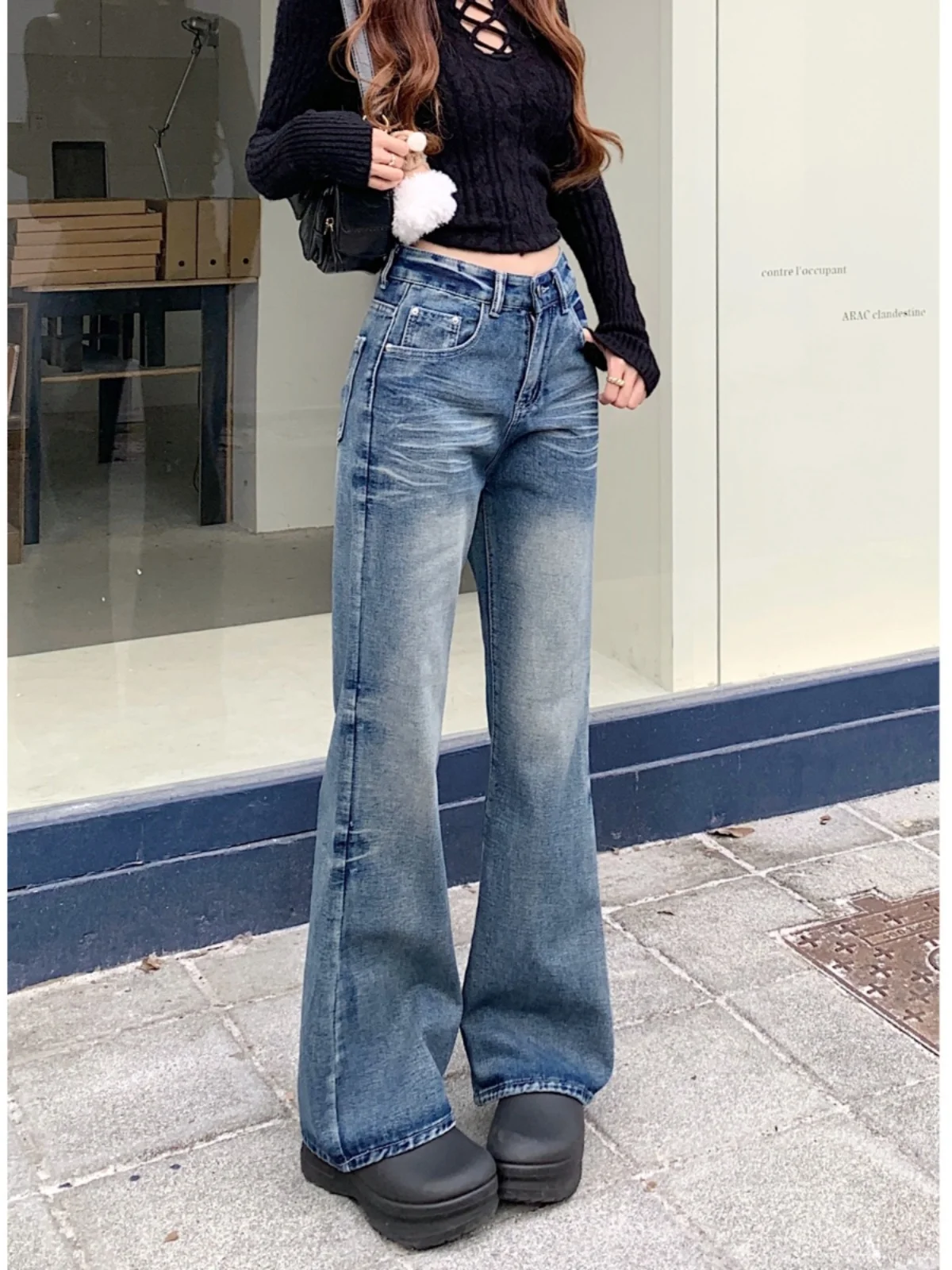 جينز البضائع للنساء مكتب العمل الأعمال الرسمي الأنيق الأساسية بسيطة اللازمة الذكية المتقدمة جودة الملمس المواد دائم