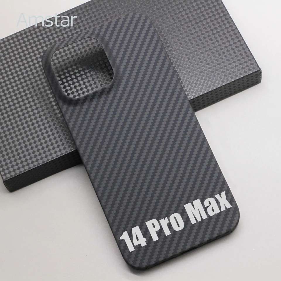 

Защитный чехол Amstar из углеродного волокна для iPhone 14 Pro Max, ультратонкий противоударный высококачественный чехол из арамидного волокна для iPhone 14 Plus.