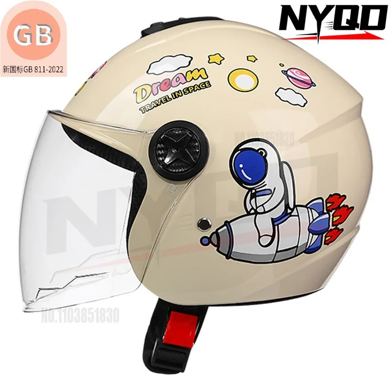 New child half helmets electric bicycles electric scooters boys  girls all season universal autumn winter safety helmets50-56CM