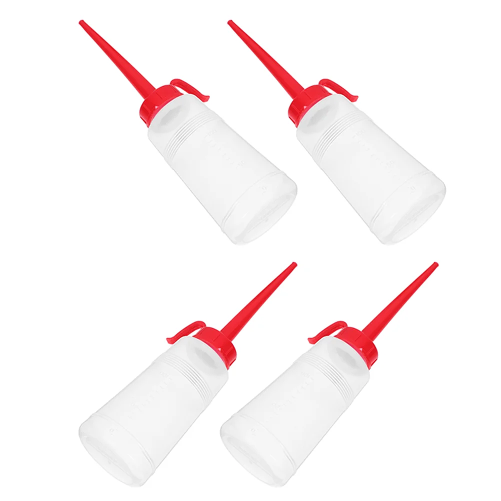 4 Pcs Sewing Machine Refueling Can Oil Bottle Engine Measuring Container Car Plastic Bottles Motor