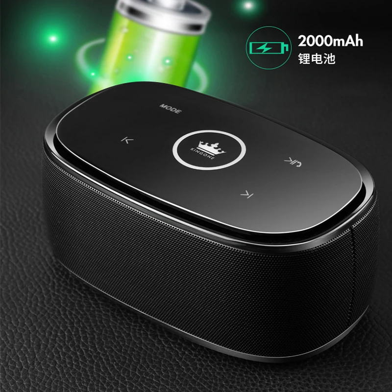 킹원 K5 무선 블루투스 스피커 TWS 슈퍼 베이스 라우드스피커 터치 키 HIFI 스테레오 서브우퍼 핸즈프리 TF 카드 AUX 사운드박스