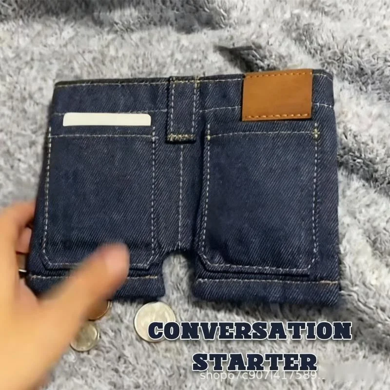 Mini Foldable Denim Shorts Wallet Personalized Stylish Compact Cute Accessory For Women And Teens Birthday Christmas Gift