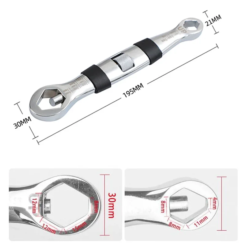 Universal Wrench 23 In 1 Adjustable Spanner 7-19mm Multifunctional Rotate Double End Flexible Hand Tool for Car Repair