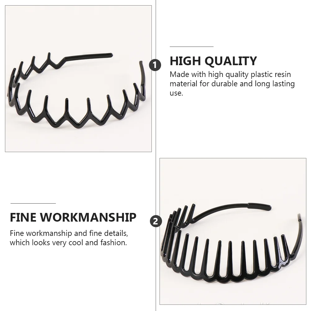 

6pcs Invisible Toothed Clasps Simple Unisex Elastic Washing Face Headband For Home Salon Durable Fashionable Hair Hoops