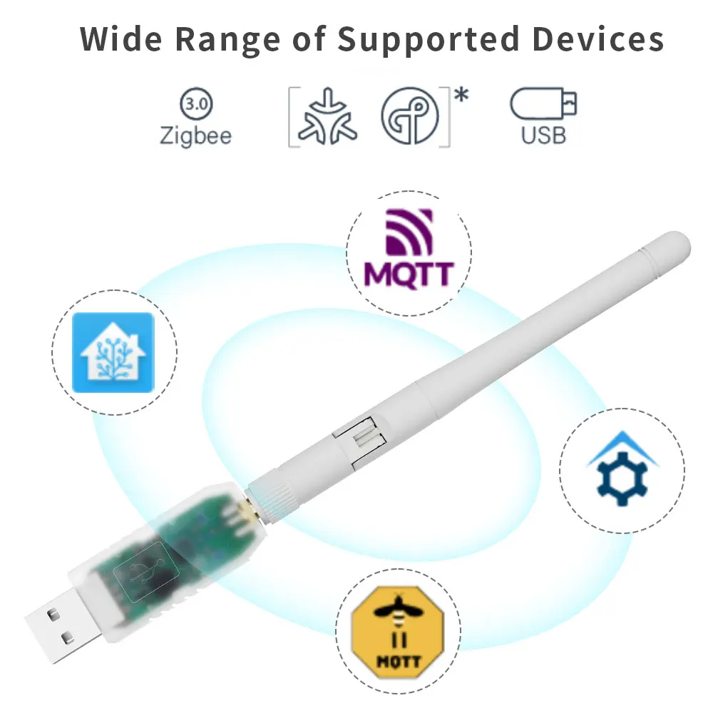 Adaptador USB para Zigbee 3.0, SMLIGHT SLZB-07, Rosca Menor, Matéria Funciona com Zigbee2MQTT, Assistente Doméstico, ZHA