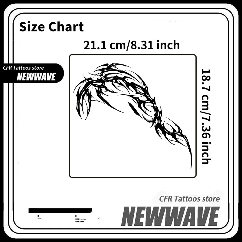 الظلام شوكة المنجل العشبية عصير الوشم ملصق مقاوم للماء الوشم المؤقت وهمية للنساء الرجال Hotwife ملصقات السلع الرخيصة