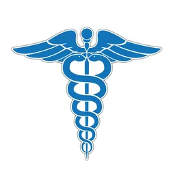 Car Sticker Blue Medical Doctor Car Window Sticker Waterproof and Sunscreen PVC 15cm*13cm