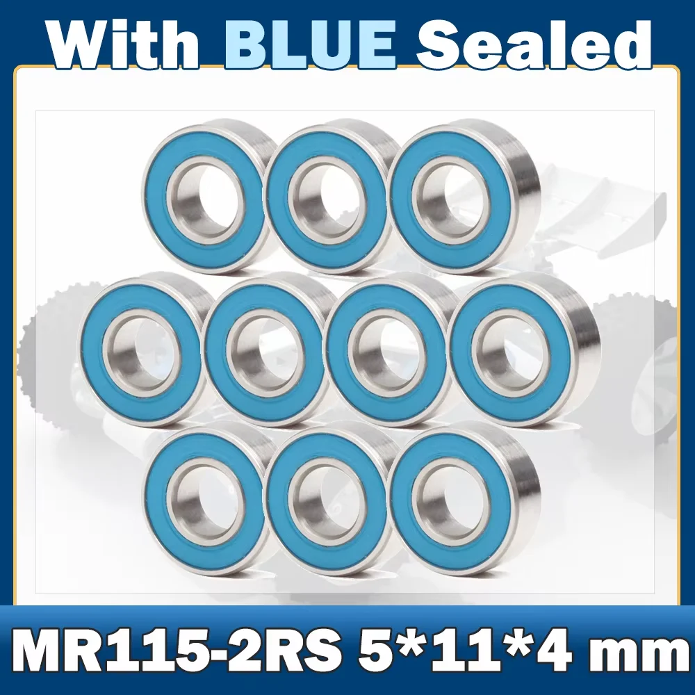 10Pcs MR115RS MR83RS Kit 20pcs 5*11*4  3*8*3 mm MR115-2RS Miniature Ball Bearings Blue Sealed MR83 2RS for RC Models/Motors