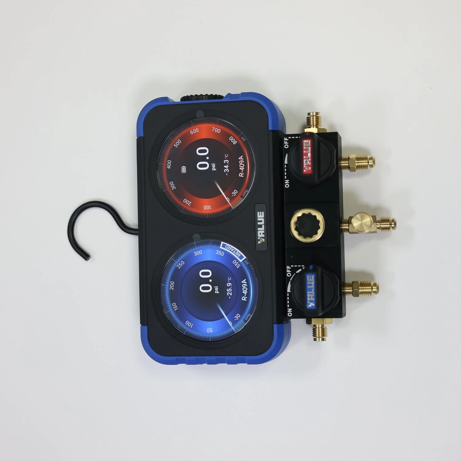 VRM2-X Digital Refrigerant Manifold Gauge Set, HVAC R134a R22 R410A Freon Pressure Meter for AC Repair