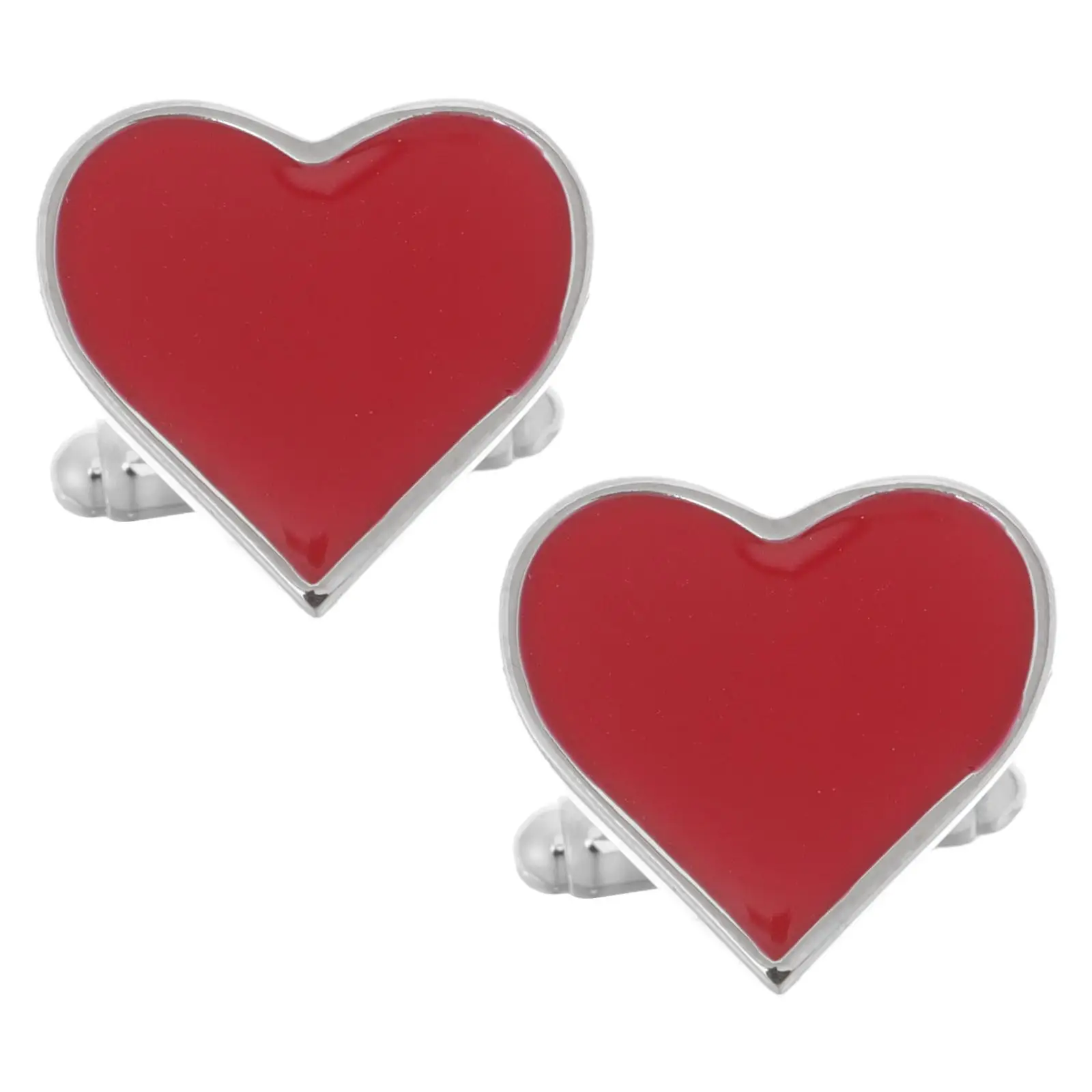 

Red Heart Cufflinks Valentine Elegant Wedding Tuxedo Decorative Bridegroom Suit Accessories Men Romantic Business French Shirt